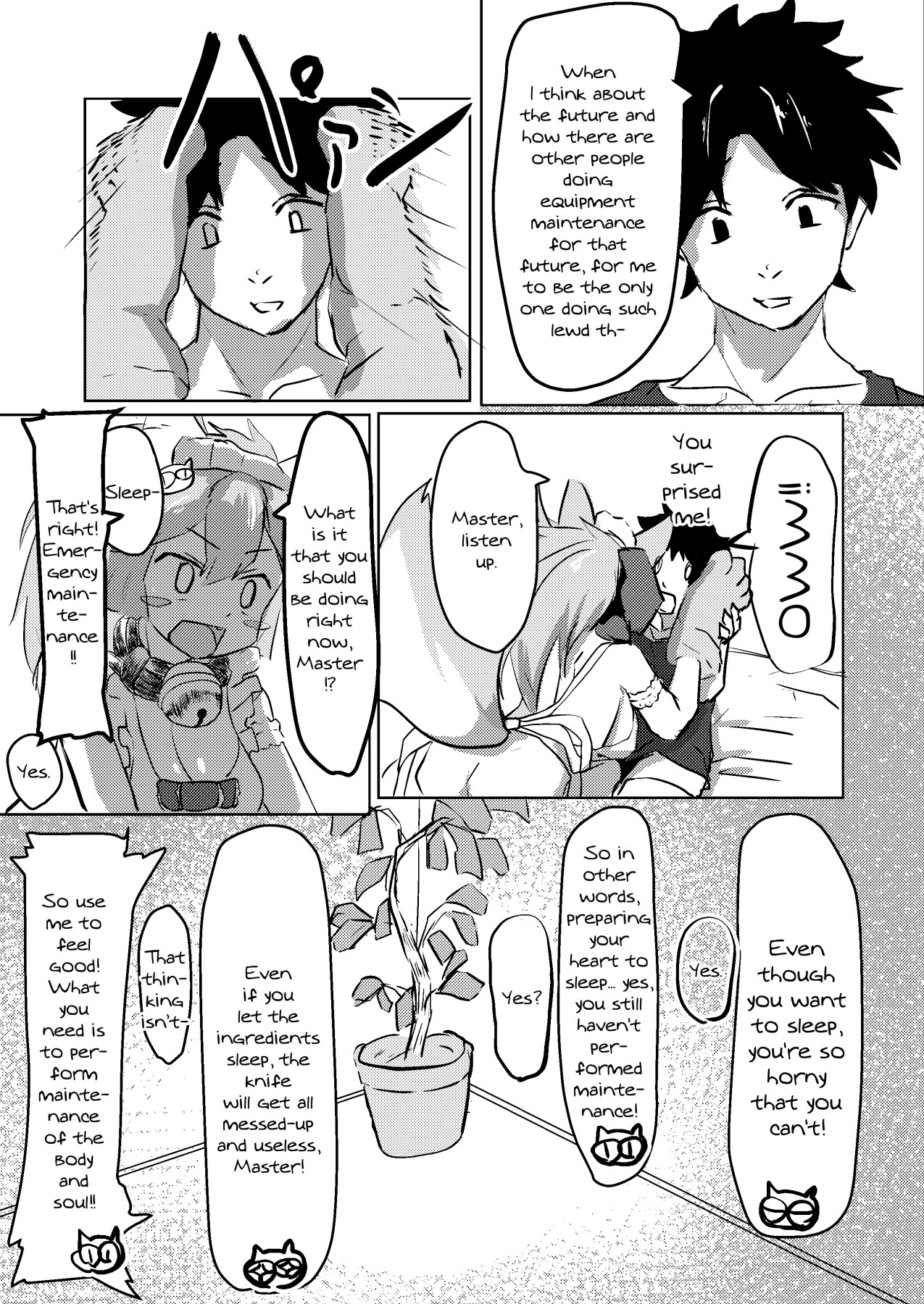 Hentai Manga Comic-Cat-style Emergency Maintenance-Read-9